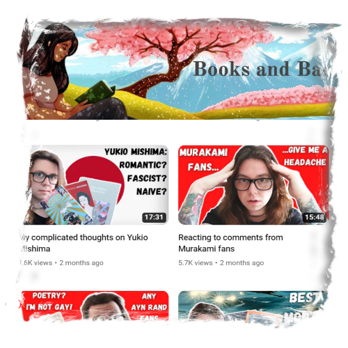 Screenshots der Übersichtsseite des YouTube-Kanals "Books and Bao"