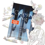 Celeste Ng Unsre verschwundenen Herzen Abstraktes Buchcover in Blau- und Grautönen